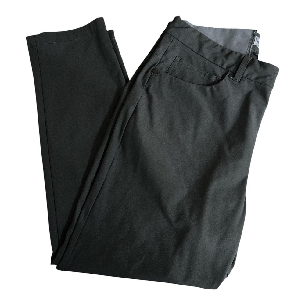 VRST 5 Pocket Commuter Pants Black Chino Stretch Mens 35x30" Golf Slacks Slim